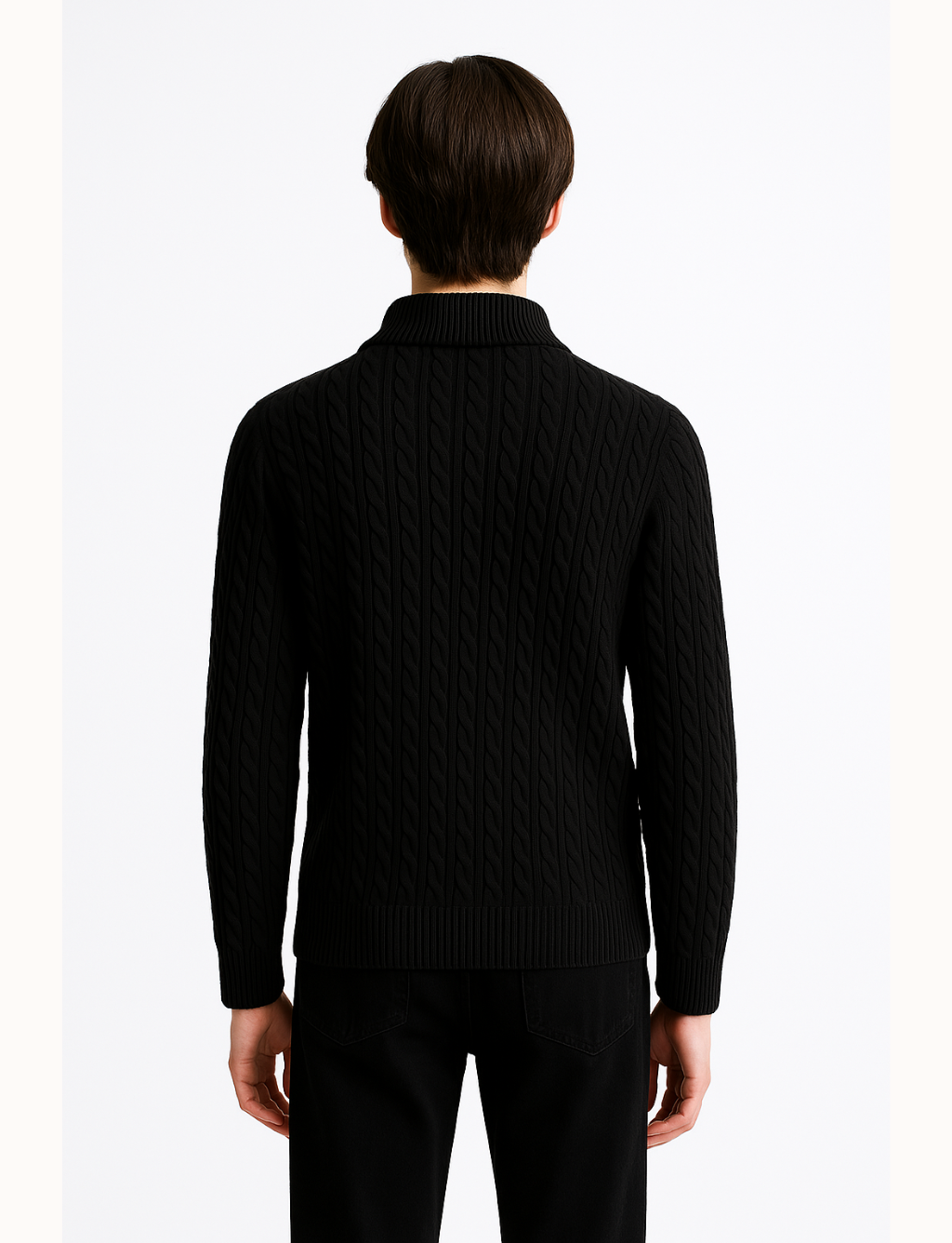 Pull torsadé col camionneur