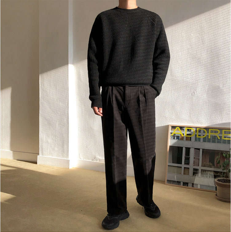 Pull en maille col rond