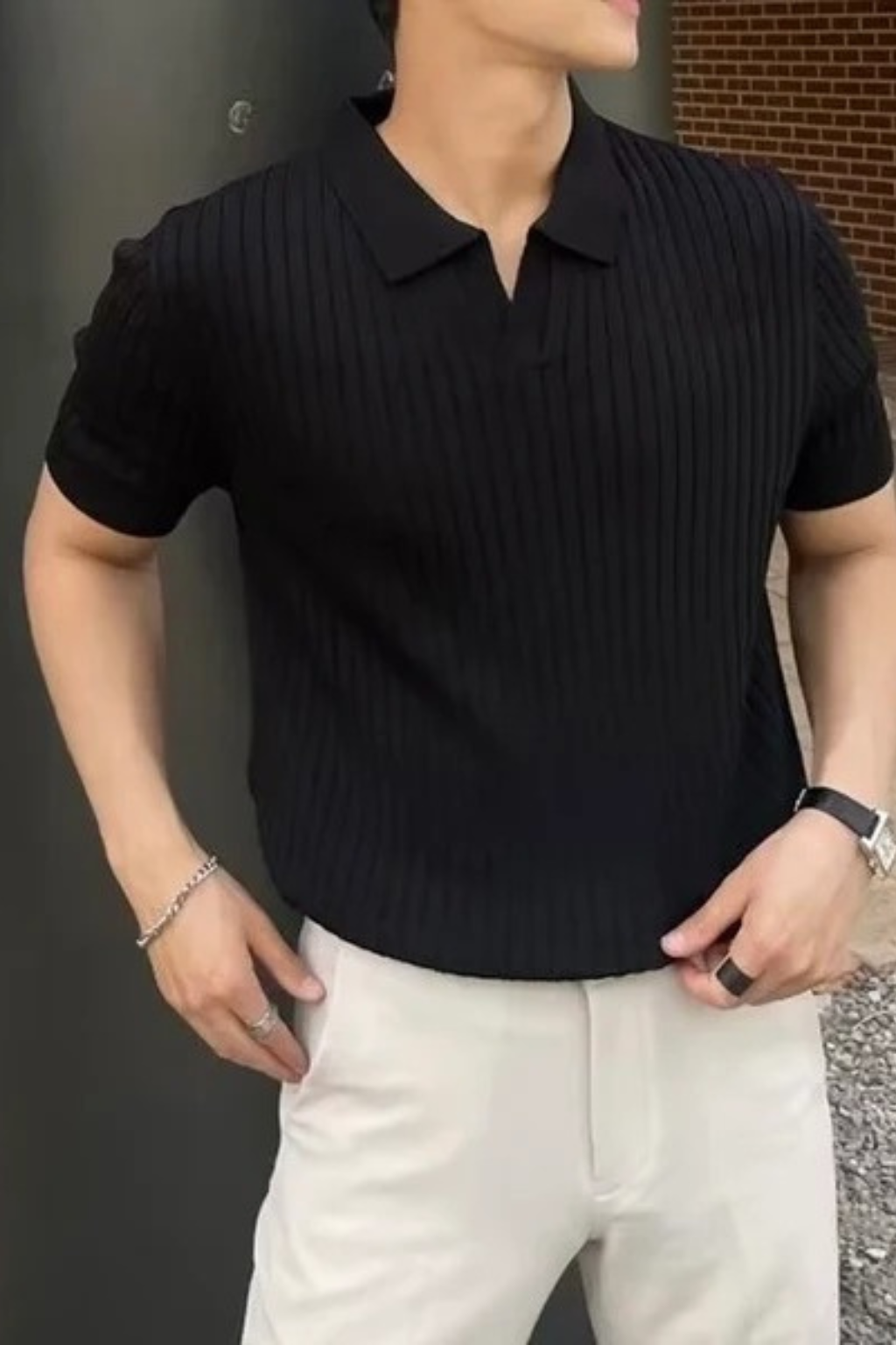 ROMA - POLO EN COTON COTELLÉ