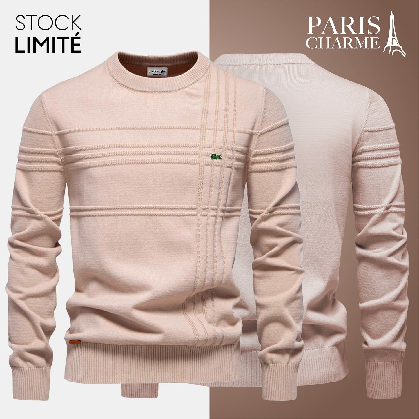 Pull Homme Texturé LC® (DÉSTOCKAGE)
