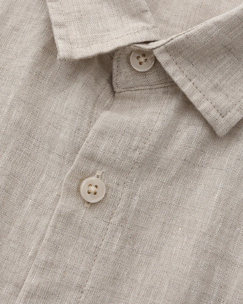 Chemise en lin à manches courtes