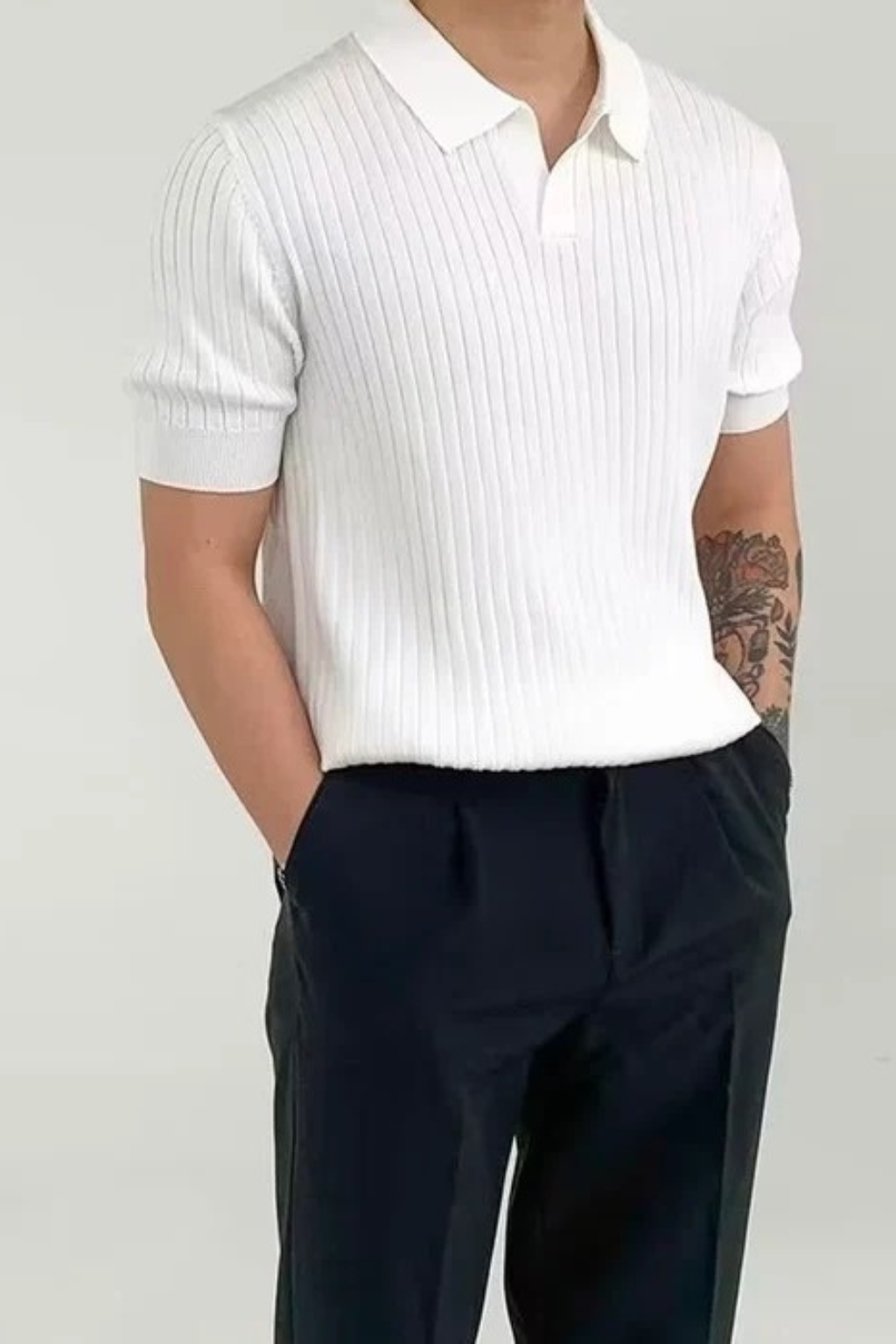 ROMA - POLO EN COTON COTELLÉ