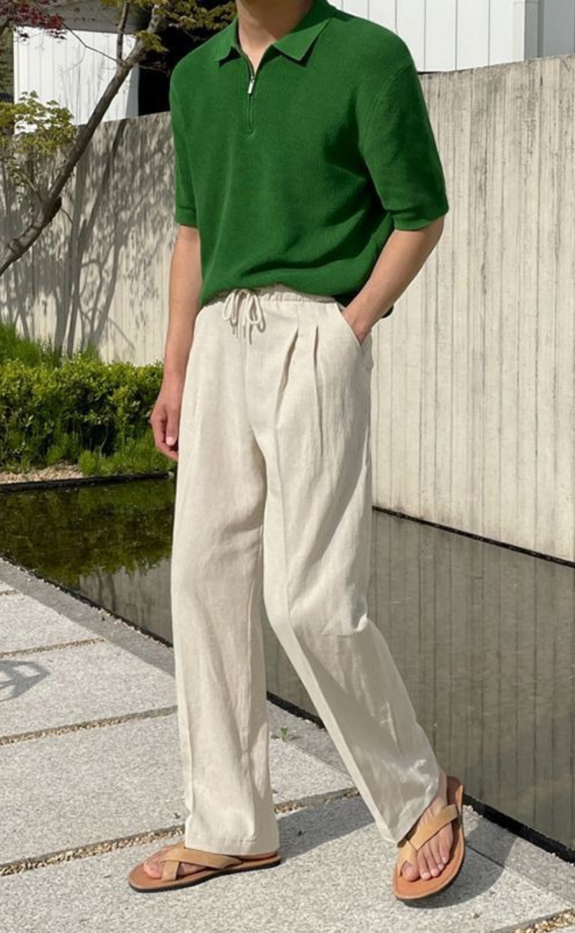 PANTALON EN LIN DÉCONTRACTÉ
