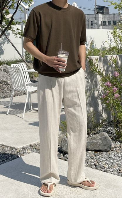 PANTALON EN LIN DÉCONTRACTÉ